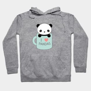 I Love Pandas Kawaii T-Shirt Hoodie